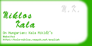 miklos kala business card